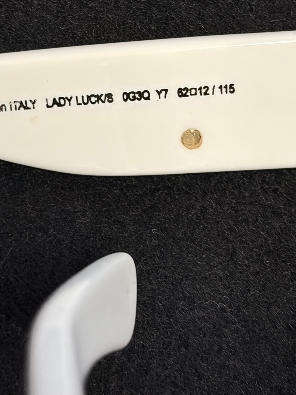 Vintage Y2K Juicy Couture "Lady Luck" Sunglasses in White (Made in Italy) - Picture 11 of 12